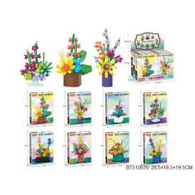 KLOCKI KWIATY W DONICZCE 8 SZT.W OP.BT510670    5907195805296